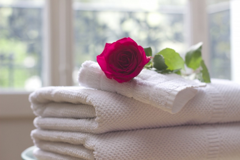 chambre-hote-ROQUEBILLIERE-min_towel_rose_clean_care_salon_spa_white_bath-731641